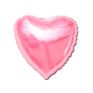 Hjerte folie ballon Pink 18" (u/helium)